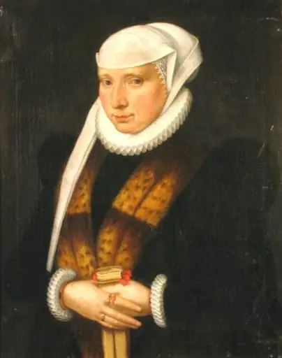 Portret de femeie în vechi costum german