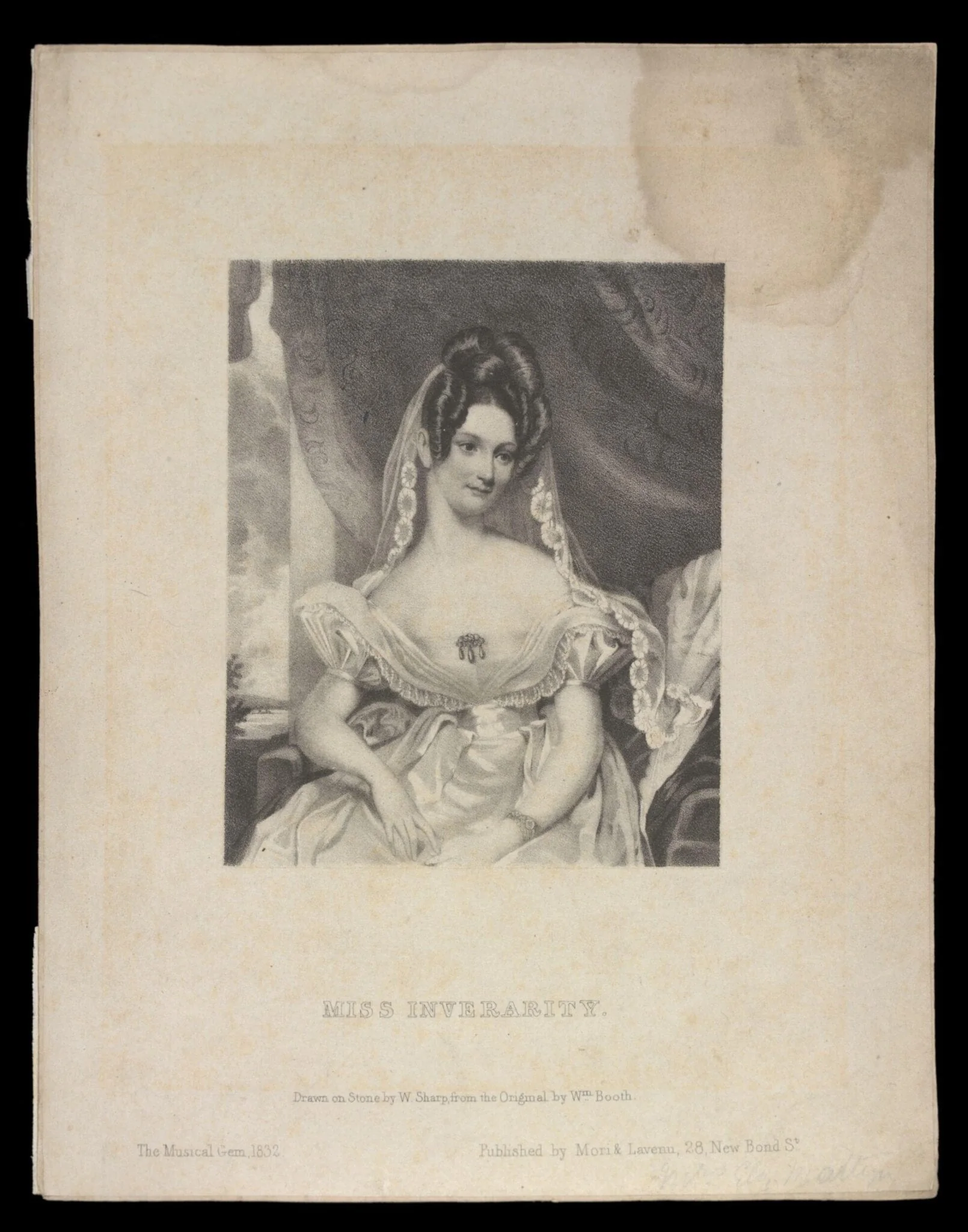 H Beard Print Collection, by W. Sharpe, 1832