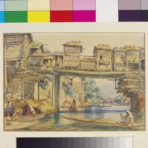 An arch of the second bridge at Srinagar, Kashmir