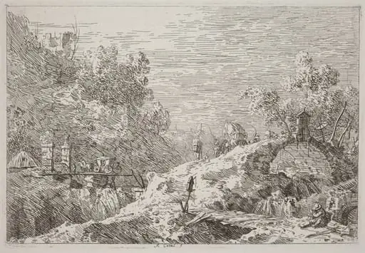 Mountain Landscape with Five Bridges [lower right]
