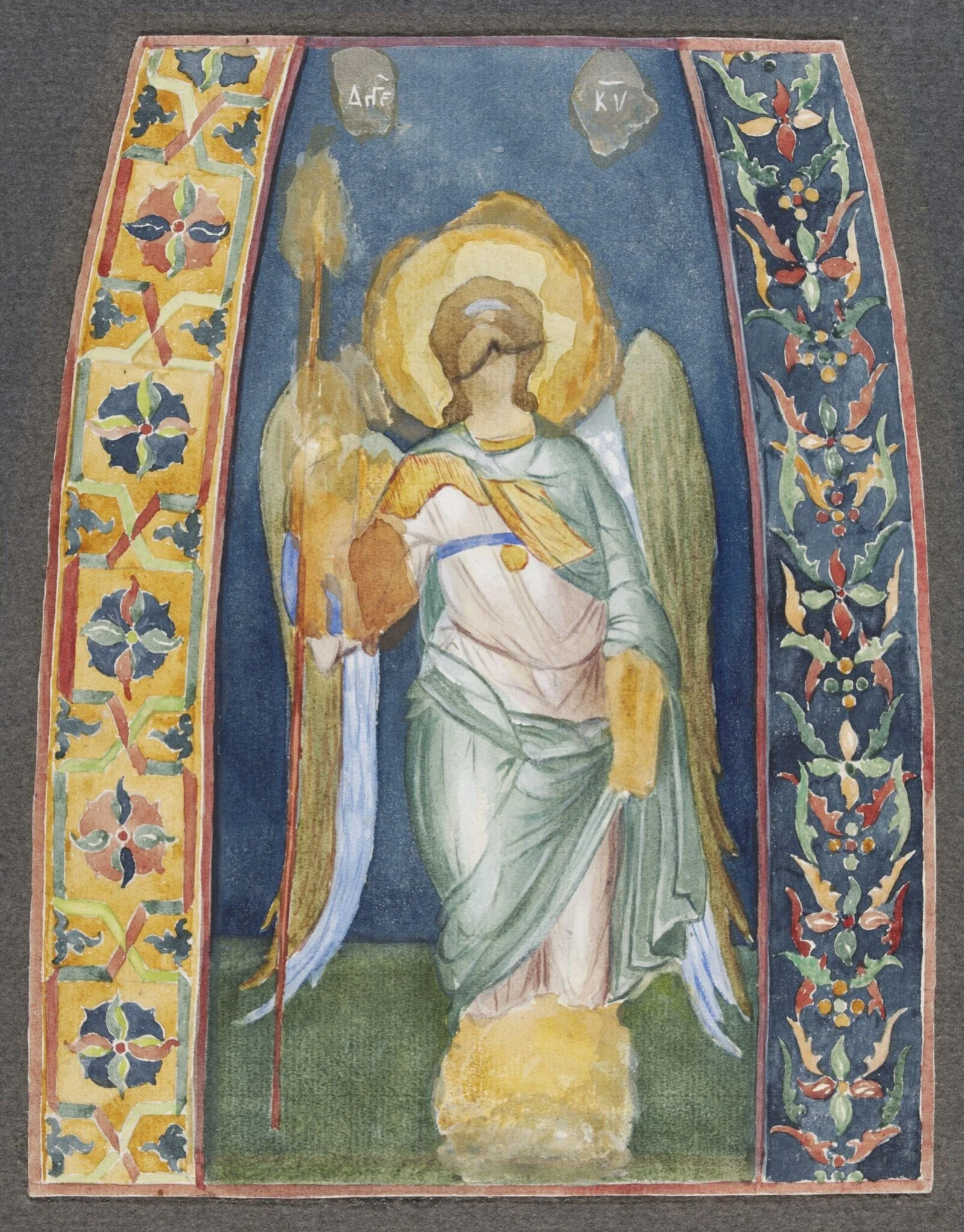 Angel, by Lidiya Andreevna Nikanorova, watercolor, 1920