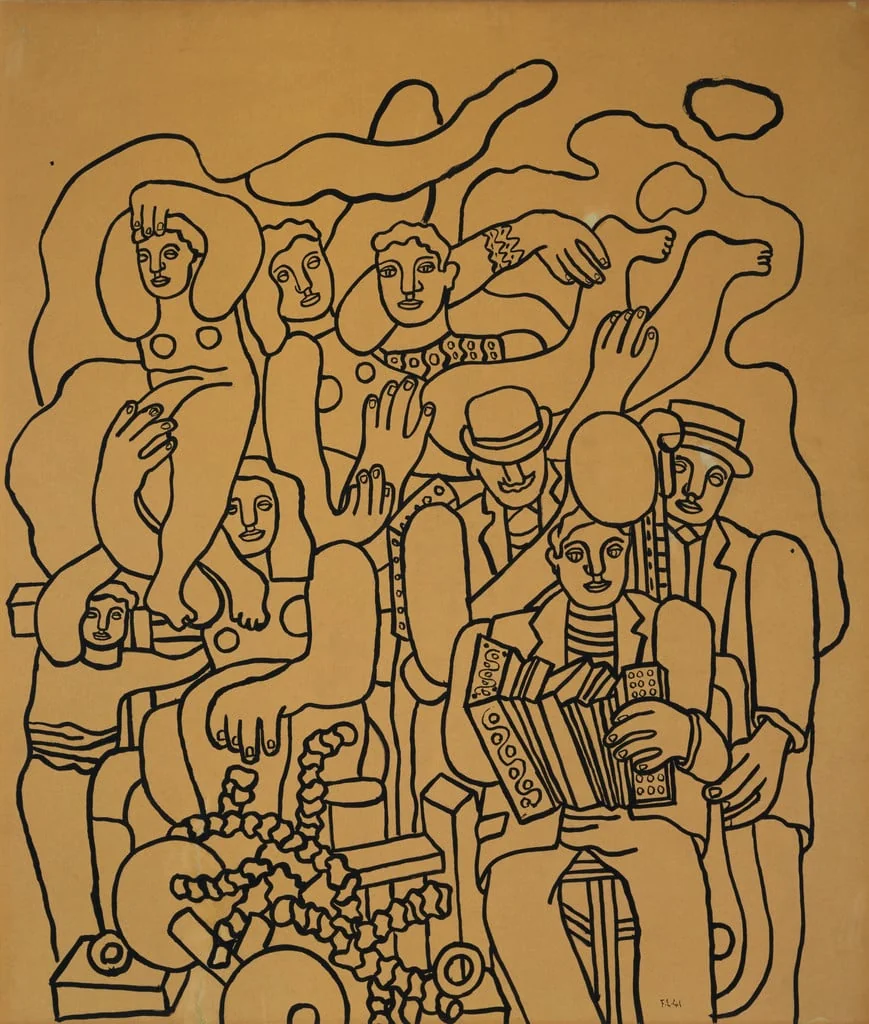 Untitled, by Fernand Léger, ink, 1941
