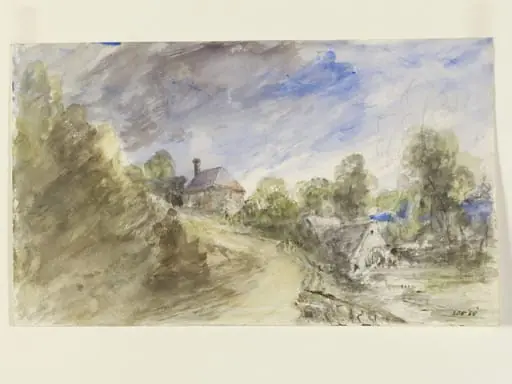 A cottage and water-mill at Bignor
