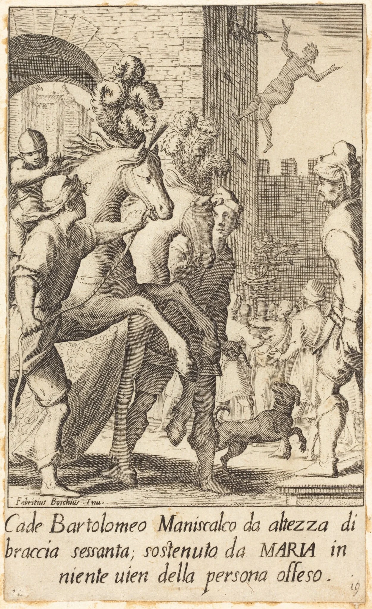 Bartolomeo, Farrier, by Jacques Callot, ink, 1619