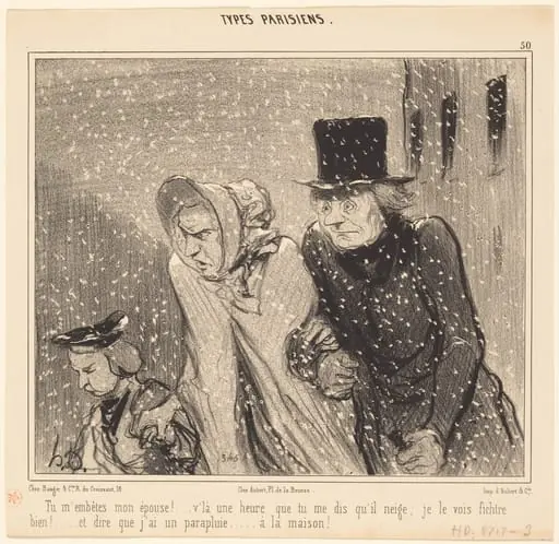 Tu m'embêtes, mon épouse!... v'la une heure...