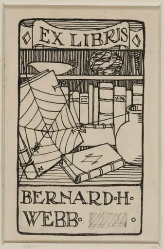 Design for a book-plate for Bernard Hughes