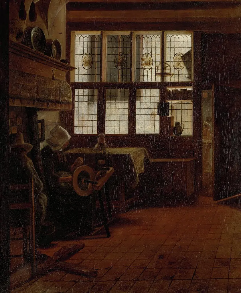 Interior with Woman at the Spinning Wheel
