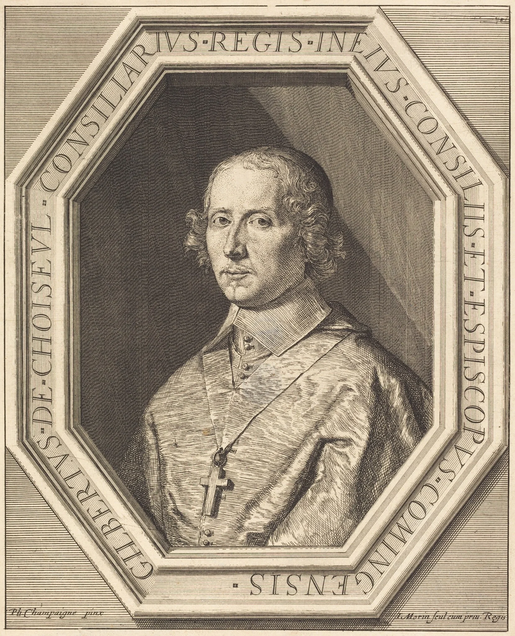 Gilbert de Choiseul du Plessis Praslin, by Jean Morin, ink, 1625