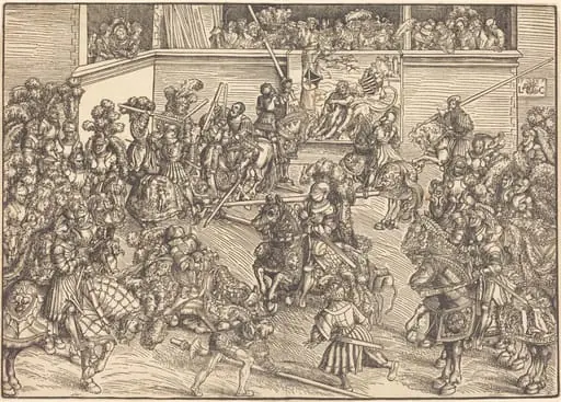 The Second Tournament with the Tapestry of Samson and the Lion