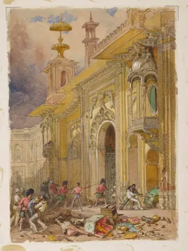 View of the Kaiser Bagh in Lucknow