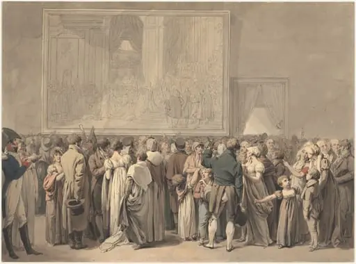 The Public in the Salon of the Louvre, Viewing the Painting of the "Sacre"