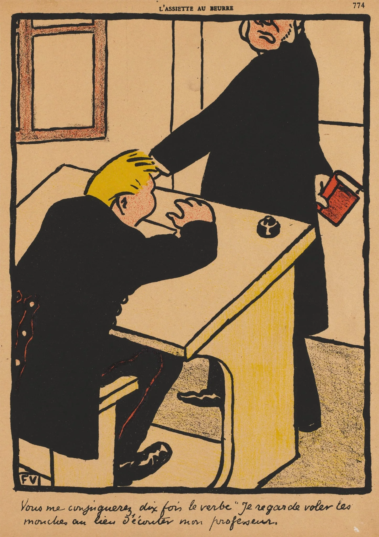 You shall conjugate..., by Félix Vallotton, 1901
