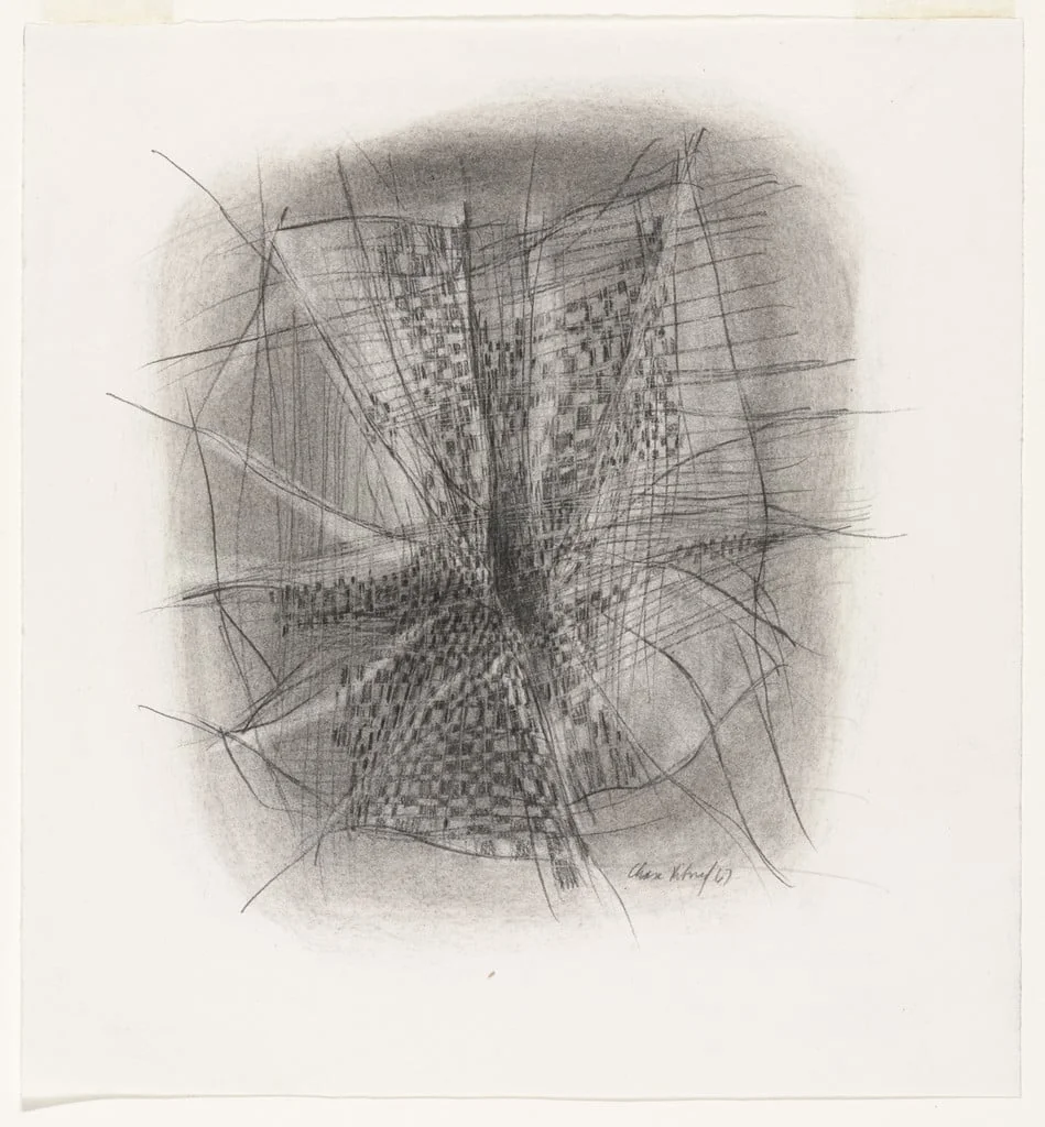 Untitled, by Barbara Chase-Riboud, charcoal, 1967