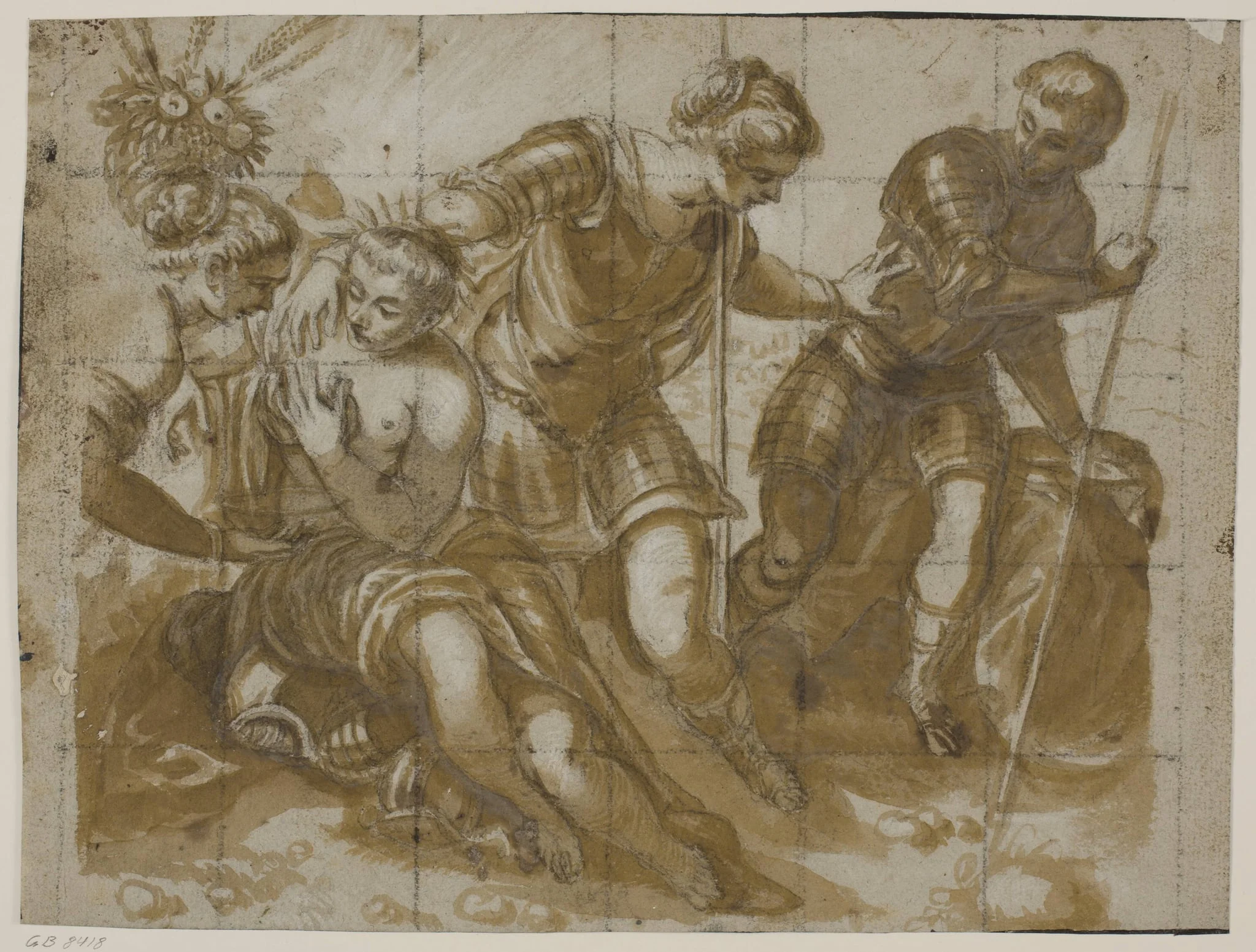 Minerva, Mars and Venus after Jacopo Tintoretto’s painting in the Sala dell’Anticollegio, Doge’s Palace, Venice, by Unknown, unspecified, 1550