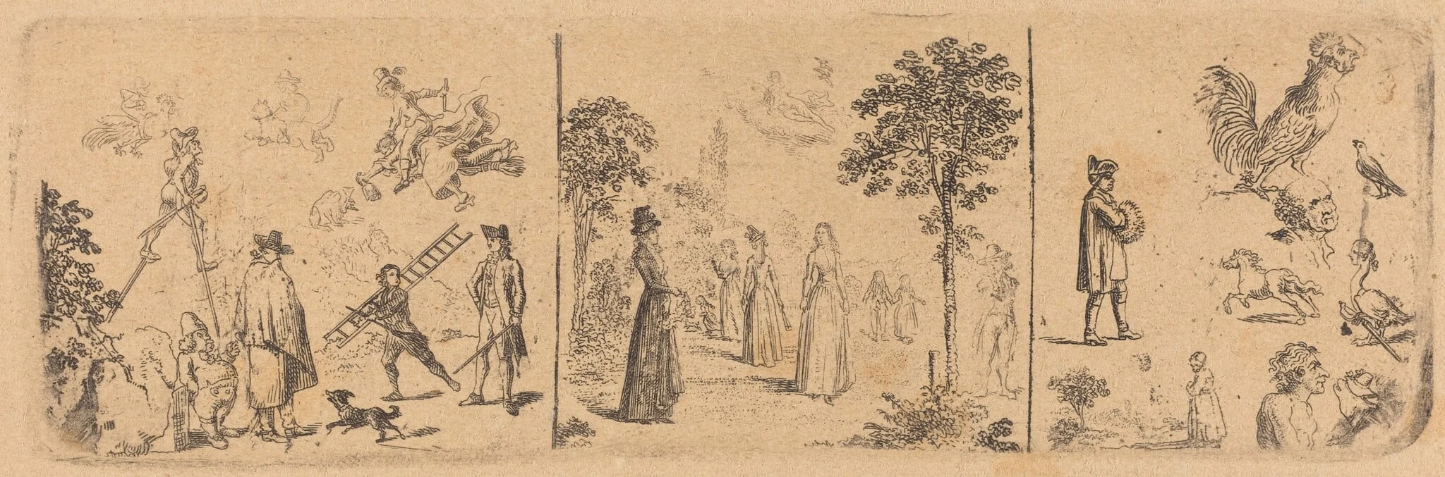 Imaginations, by Daniel Nikolaus Chodowiecki, ink, 1800