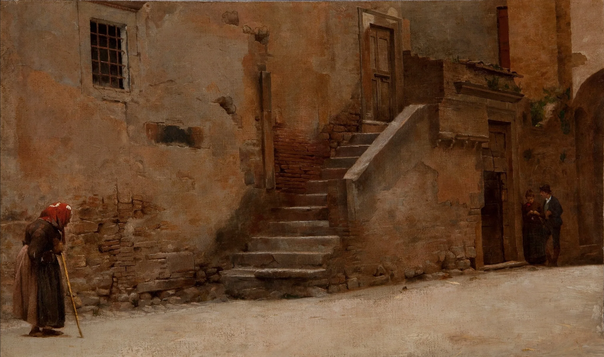 Street in Italy, by Belmiro de Almeida, oil, 1895
