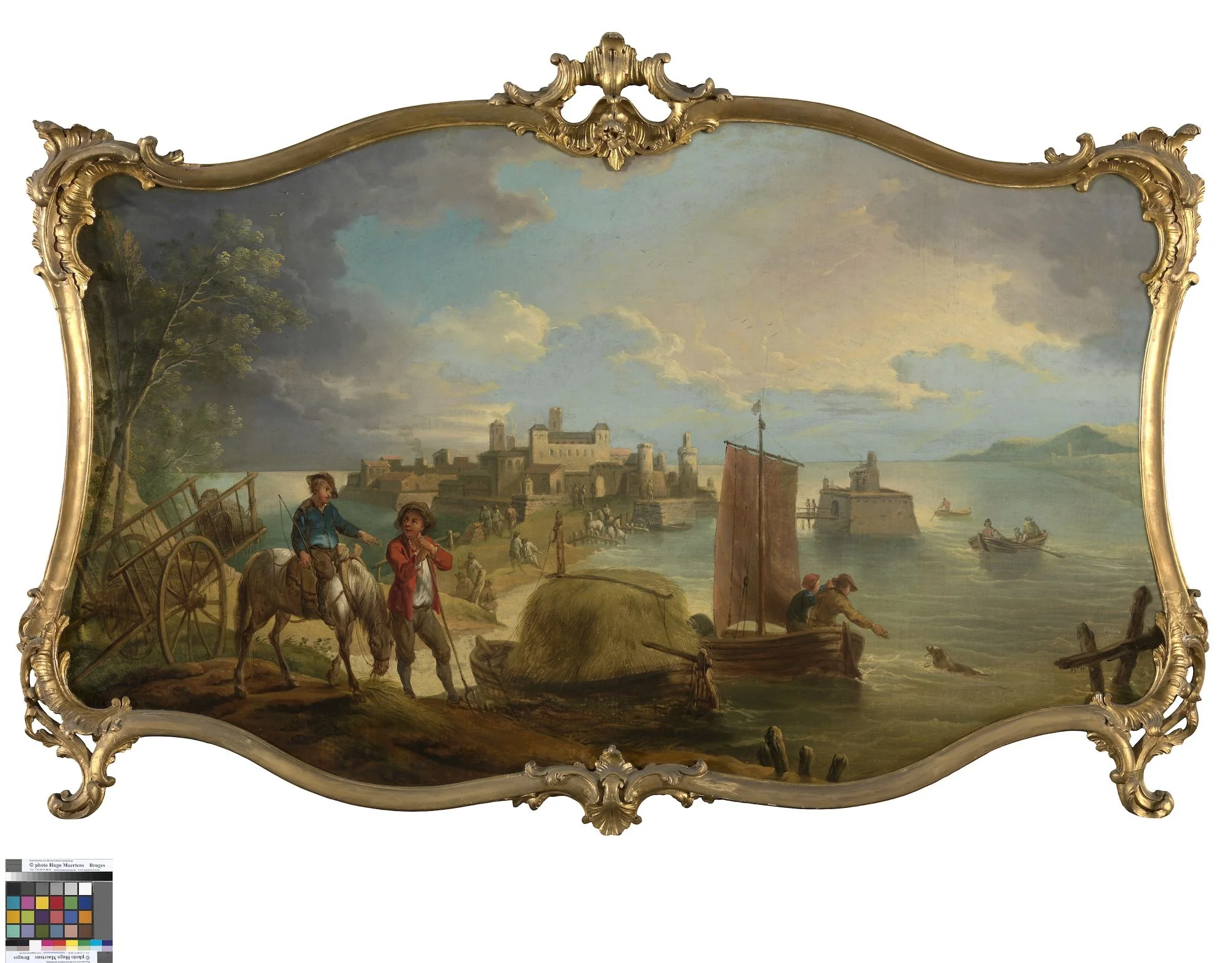 Havengezicht, by Jan Anton Garemyn, oil, 1712