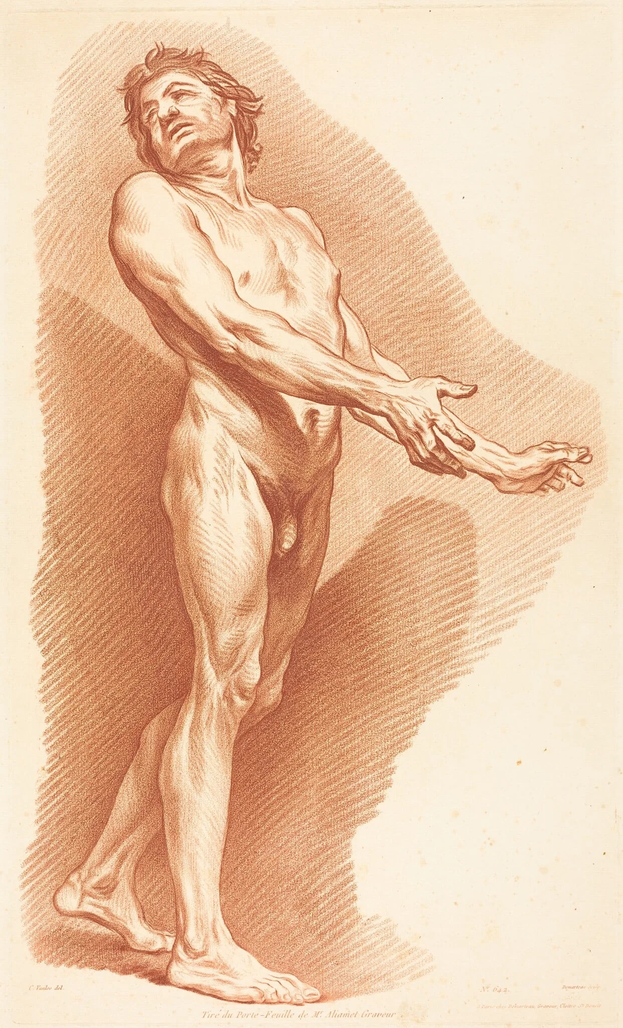 Academy (642), by Gilles-Antoine Demarteau, chalk, 1776