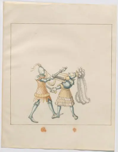 Foot Combat with Maces and Tartsche Shields