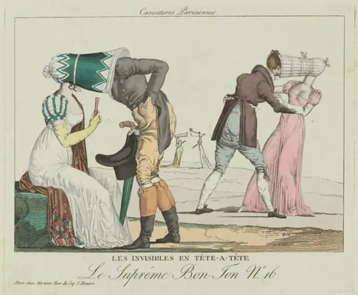 Les Invisibles en tête-à-tête (Tête-à-Tête with Poke Bonnets)
