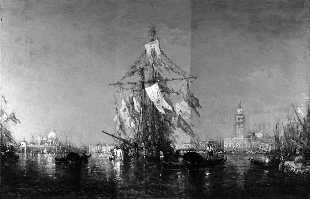 Fête de Saint Marc, Venise, by Félix Ziem, oil, 1850