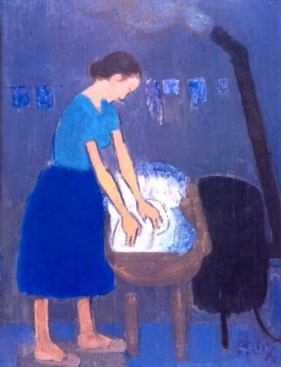 Femeie spălând, by Alexandru Ciucurencu, unspecified, 1967