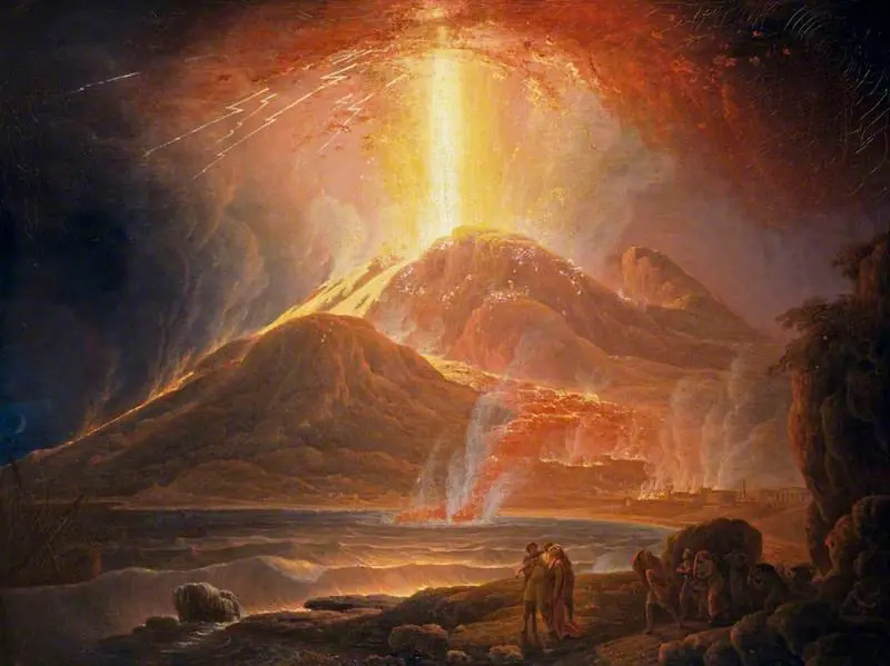 Mount Vesuvius in Eruption