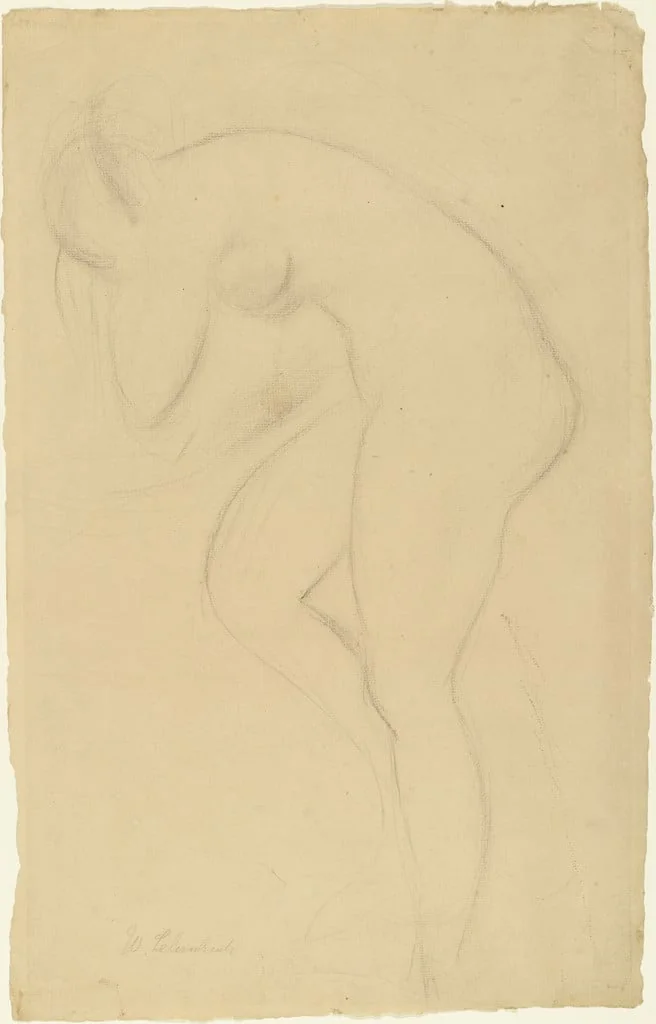 Untitled, by Wilhelm Lehmbruck, graphite, 1913