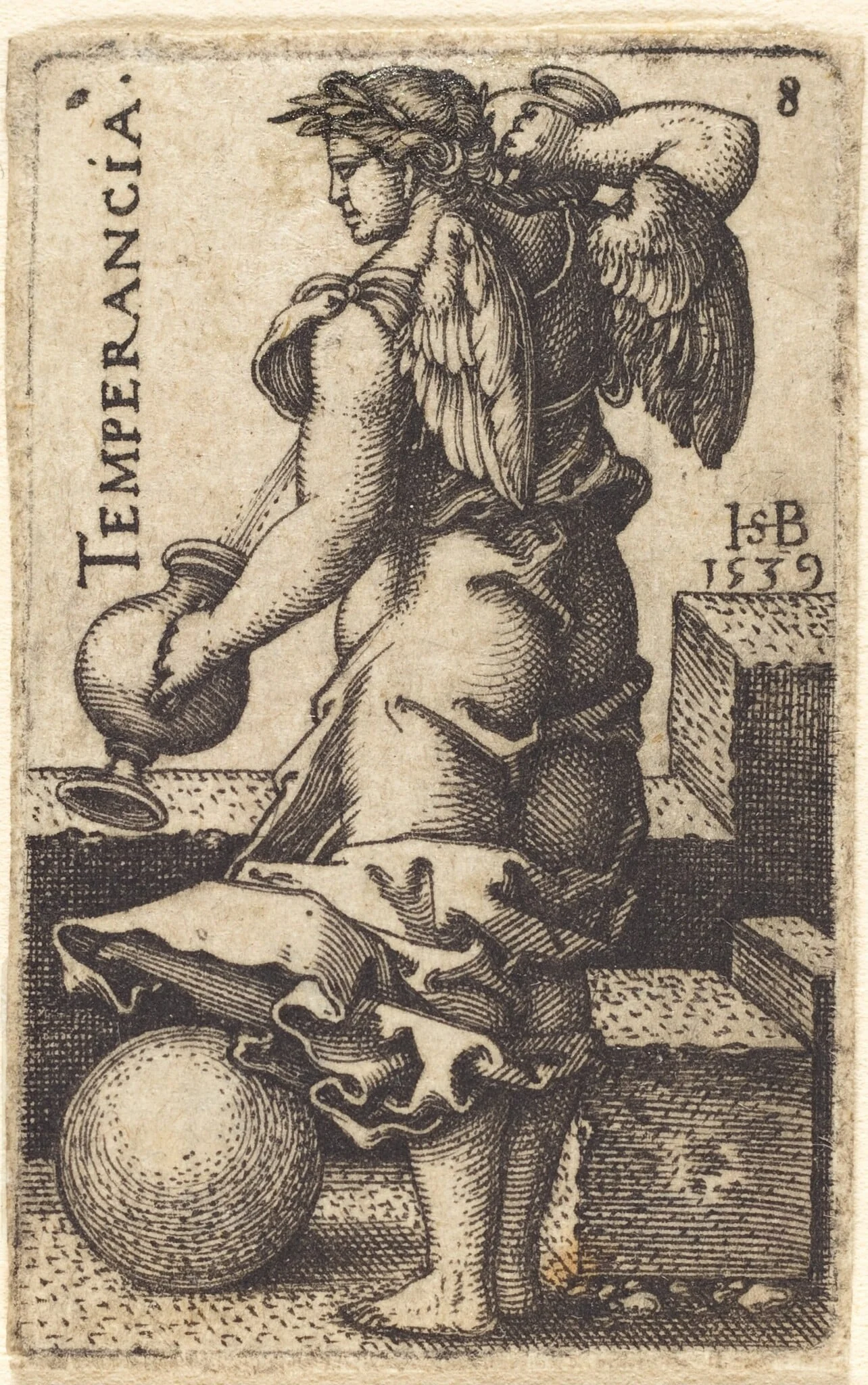 Temperancia (Temperance), by Sebald Beham, ink, 1539