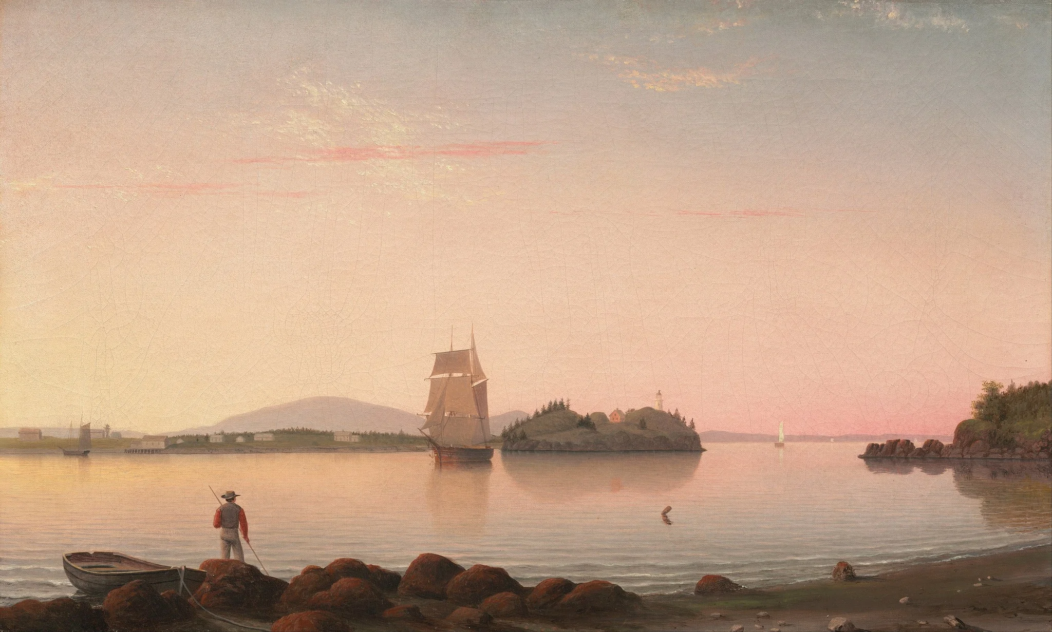 Owl's Head, Penobscot Bay, Maine, by Fitz Henry Lane, oil, 1862