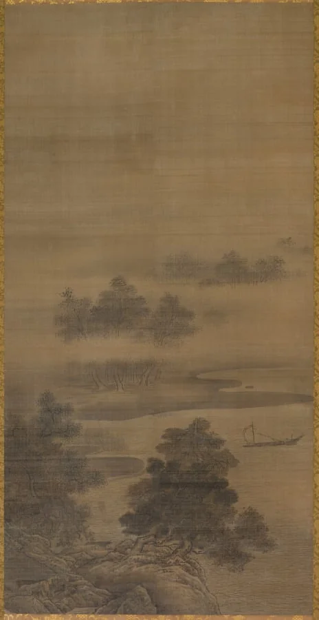 Returning Sails off a Distant Shore, from Eight Views of Xiao-Xiang, by Sesshū Tōyō, unspecified, 1513