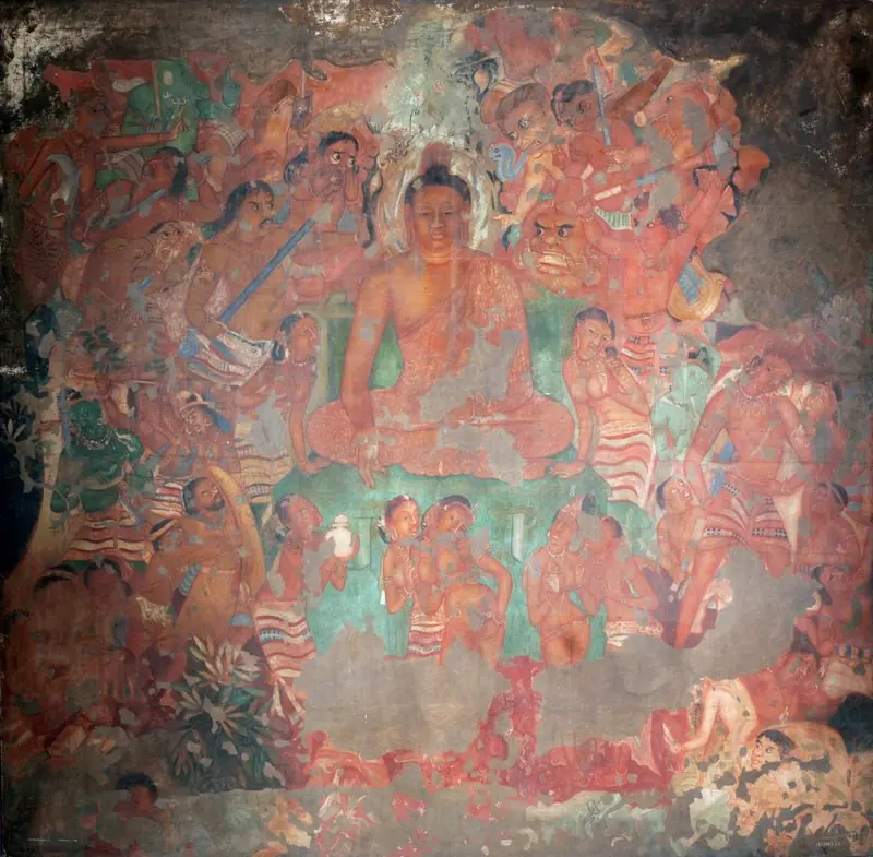 Copy of Painting inside the Caves of Ajanta (cave 1)