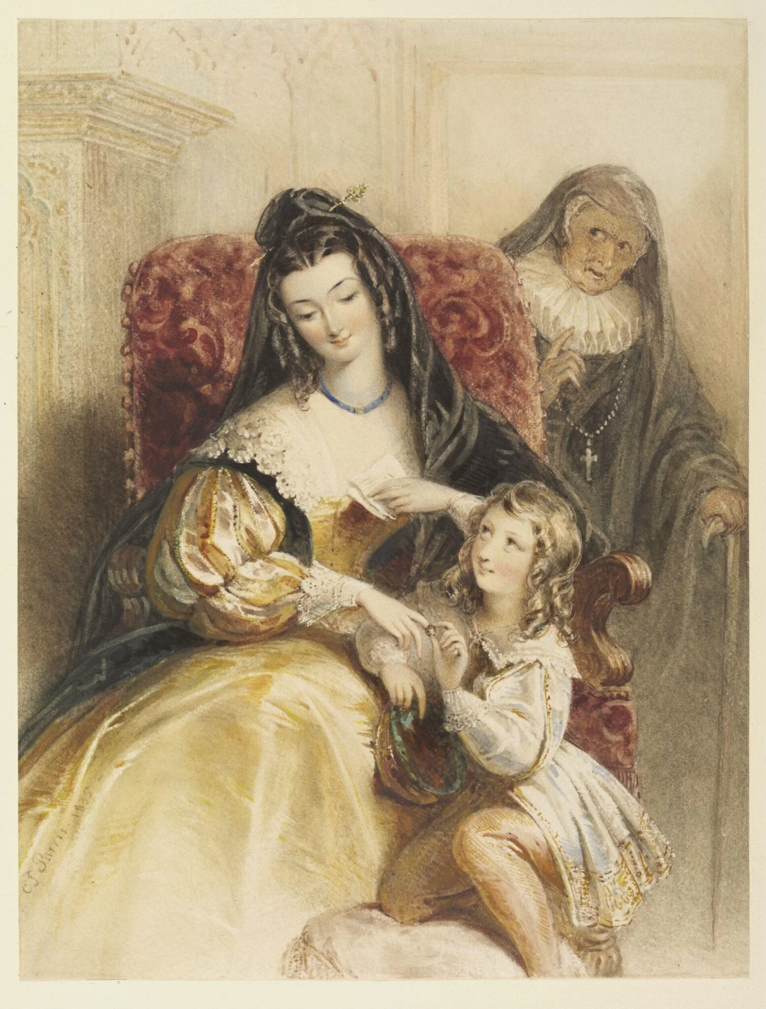 The Topaz, by Edmond Thomas Parris, watercolor, 1835
