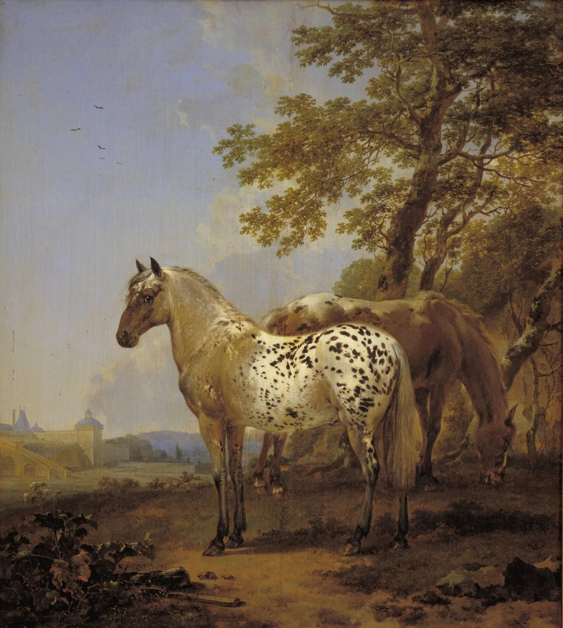 Two Horses in a Landscape, by Unknown, unspecified, 1650