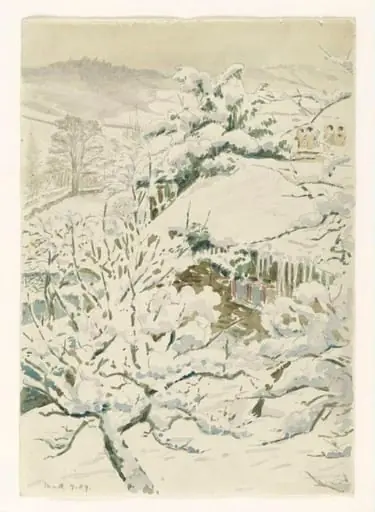 Snow-covered barn (near Sawrey)