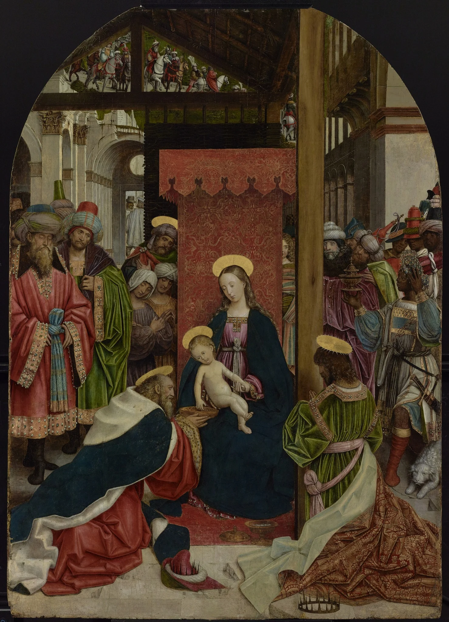 Adoration of the Magi, by Defendente Ferrari, oil, 1520