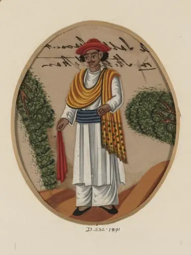 One of Fifteen drawings depicting household servants