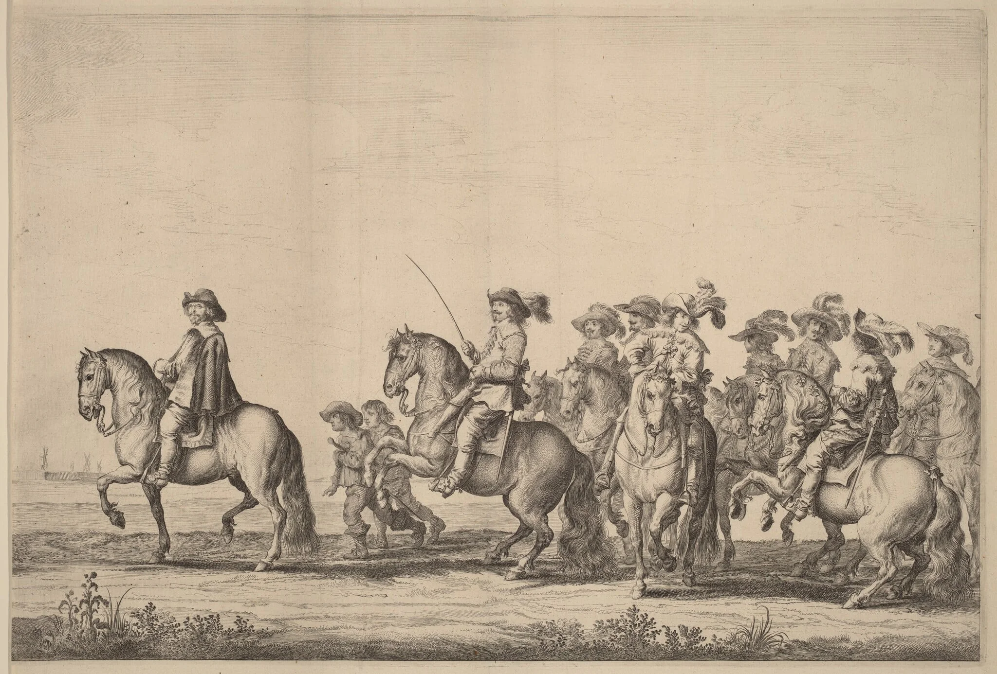 Entry of Marie de Medici into Amsterdam [plate 2 of 6], by Pieter Nolpe, ink, 1638