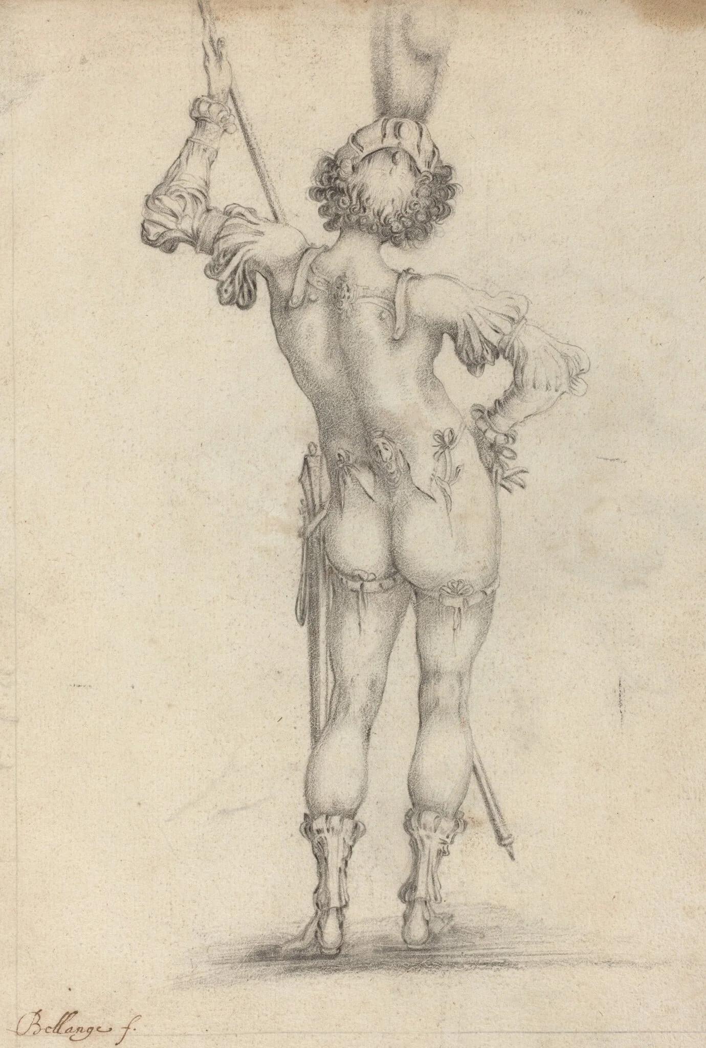 Standing Figure [recto], by Unknown, chalk, 1616
