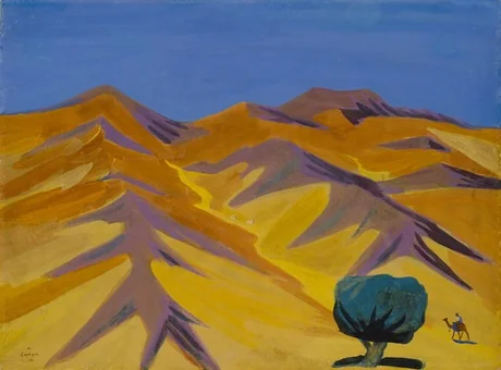Egyptian Desert, by Martiros Saryan, tempera, 1911