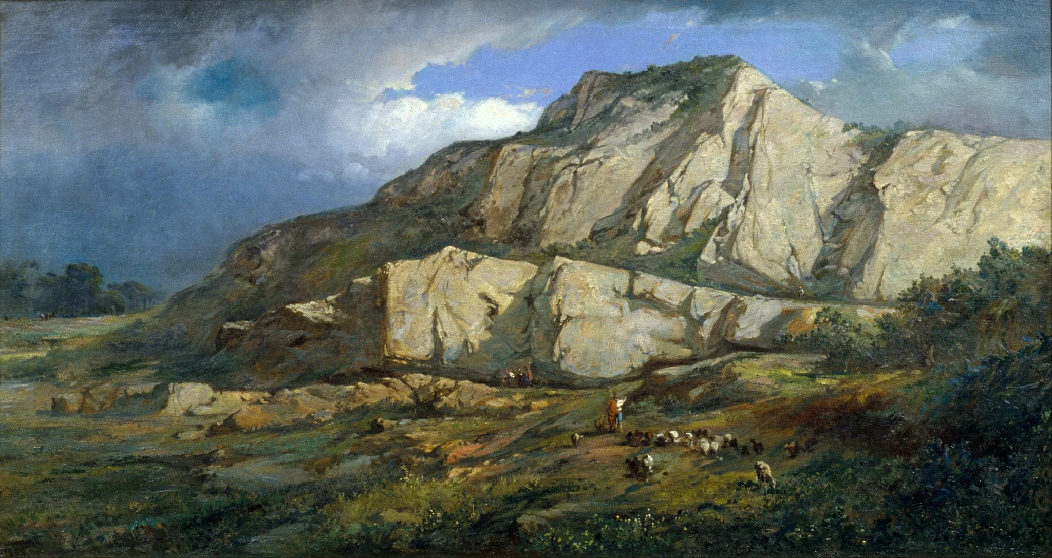 Landscape, by Francesc Torrescassana Sallarés, oil, 1864