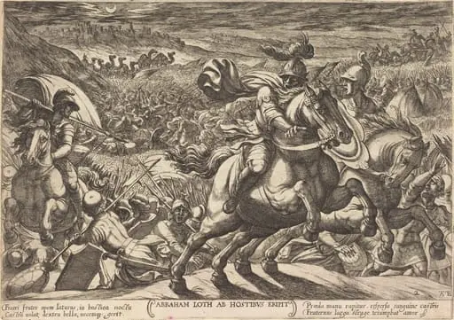 Abraham makes the enemies flee who hold his nephew