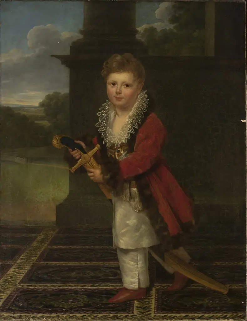 Childhood portrait of Zygmunt Krasiński (1812–1859) in the Polish costume with his father’s sword