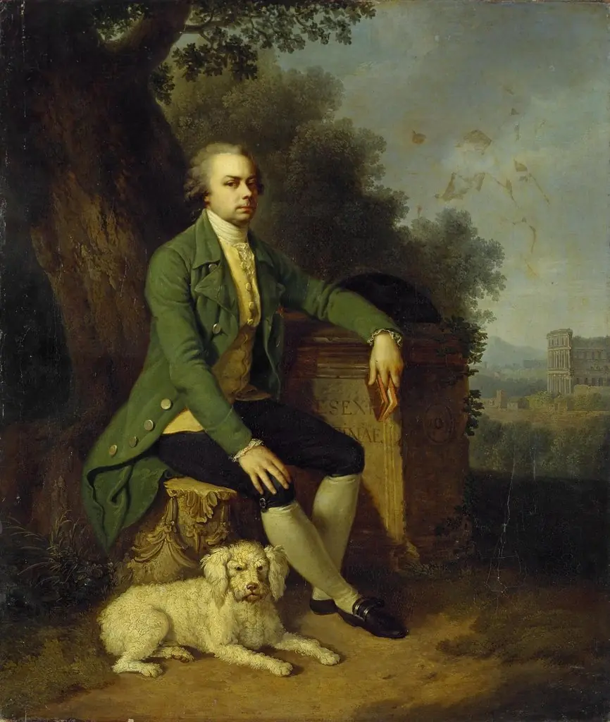 Portrait of Prince Nikolai Yusupov with a Dog