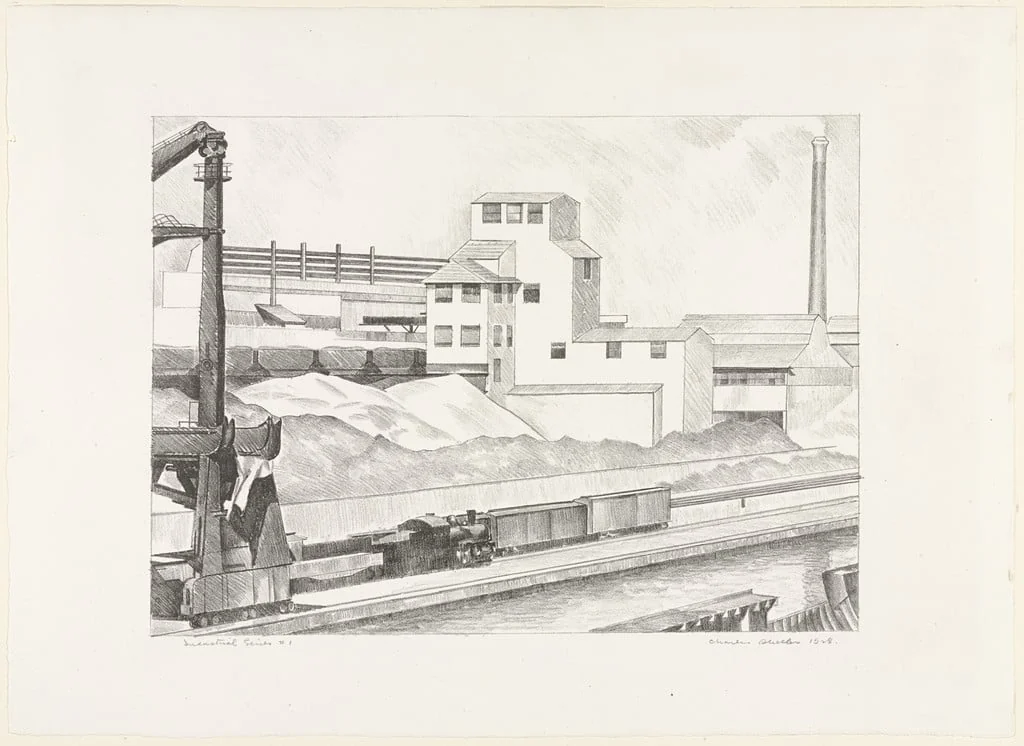 Untitled, by Charles Sheeler, ink, 1928