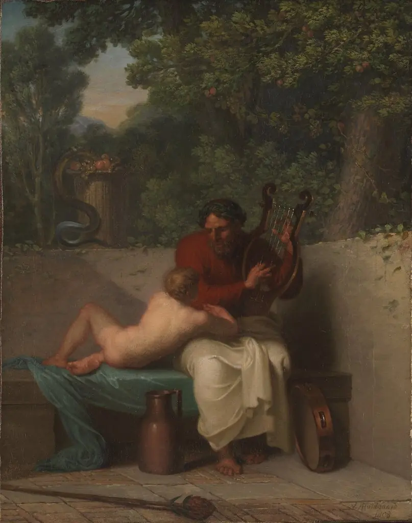 The Greek Poet Anacreon and Bathyll