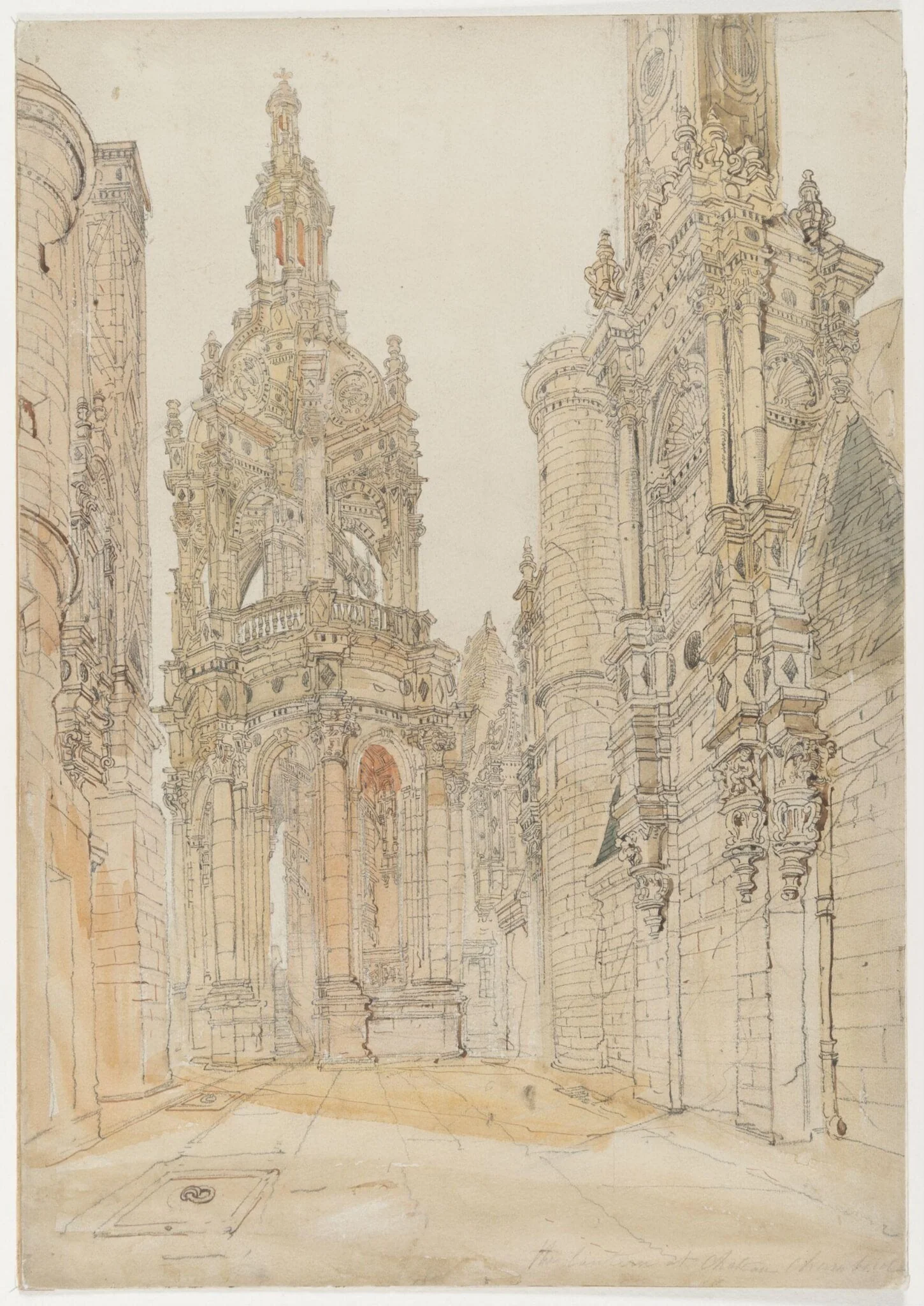 The Lantern, Chateau de Chambord, by John Burgess, watercolor, 1853