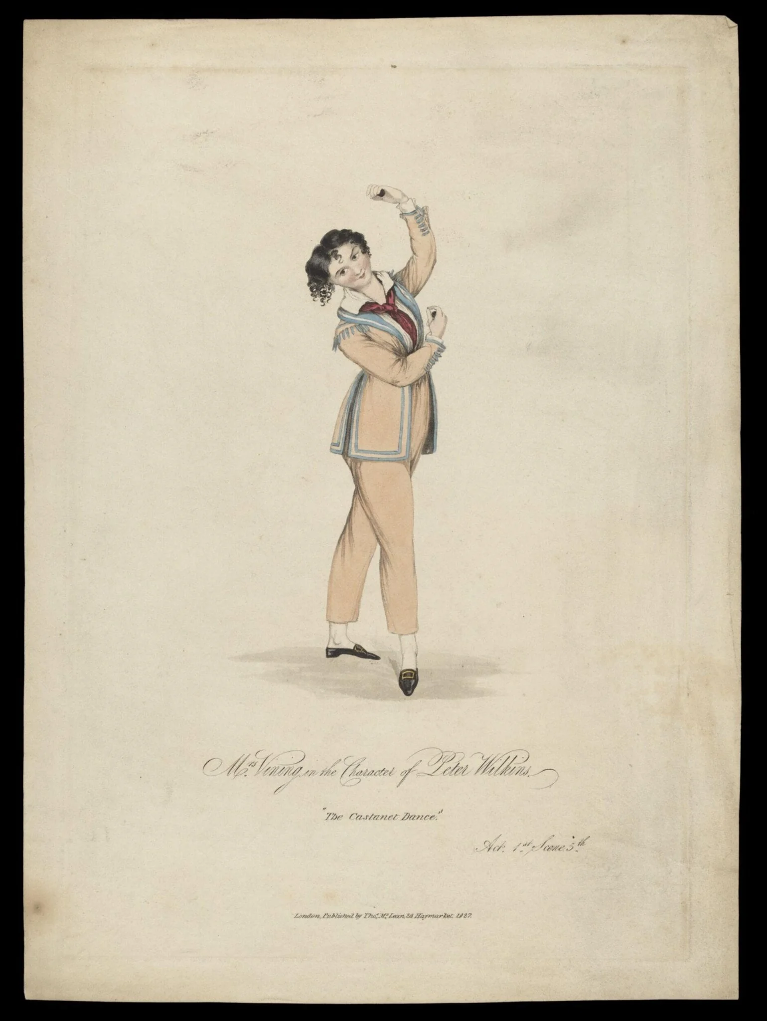 Mrs. Vining in the Character of Peter Wilkins. The Castanet Dance.