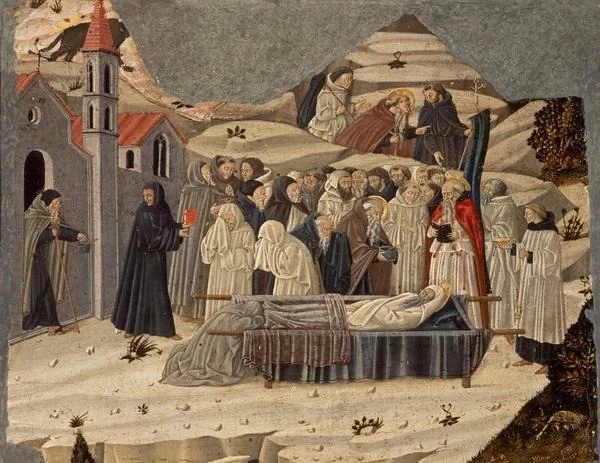 The Death of Saint Ephraim, by Giuliano Amidei, tempera, 1500
