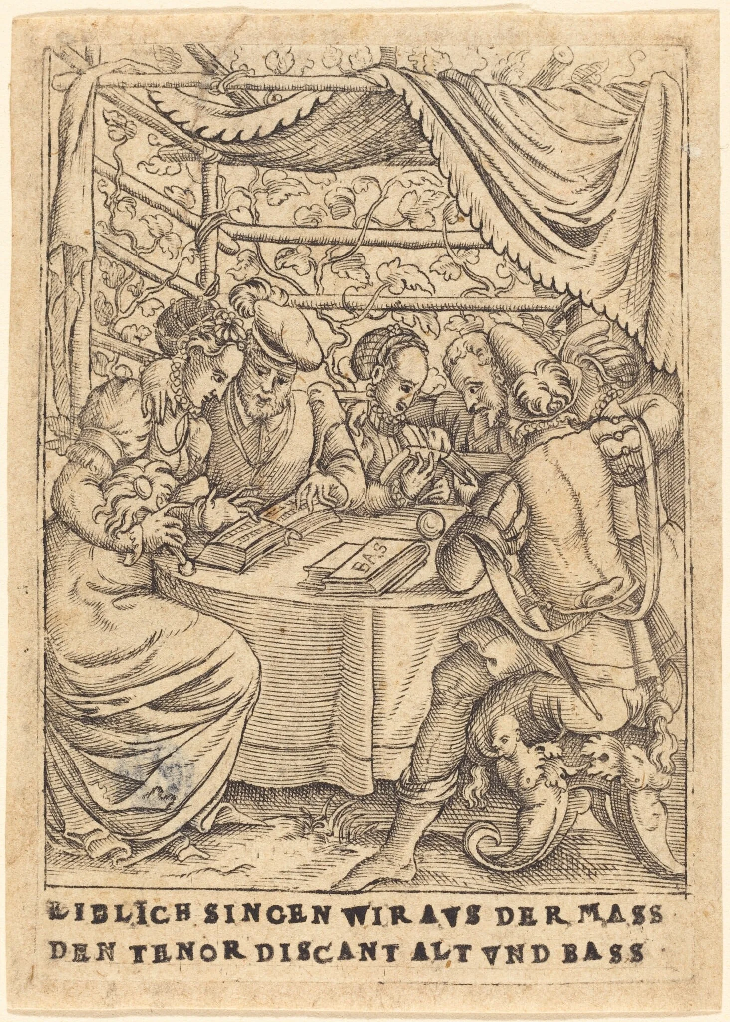 Liblich singen wir avs der Mass den Tenor discant Alt und Bass, by German 16th Century, ink, 1580